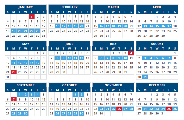 2026 Meridian Glass Collection 12-month Calendar from Republic Services